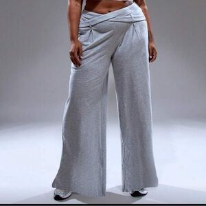 Stylish Gray Wide-Leg Pants Size 1X very comfy